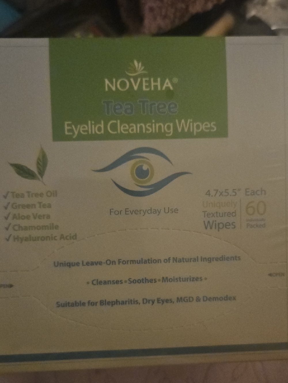 Noveha Tea Tree Eyelid Cleansing Wipes
